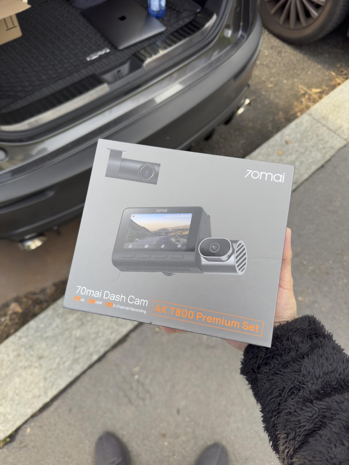 70mai T800 dash cam auto 3 canali 4K 128GB HDR