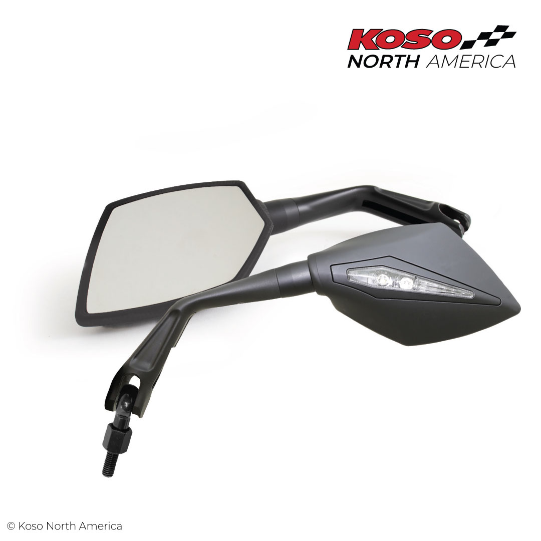 Koso Apex specchietti moto M10 nero opaco coppia