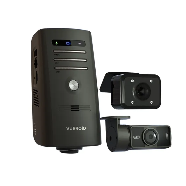 Vueroid D22 Dash Cam 4K 3 Canali