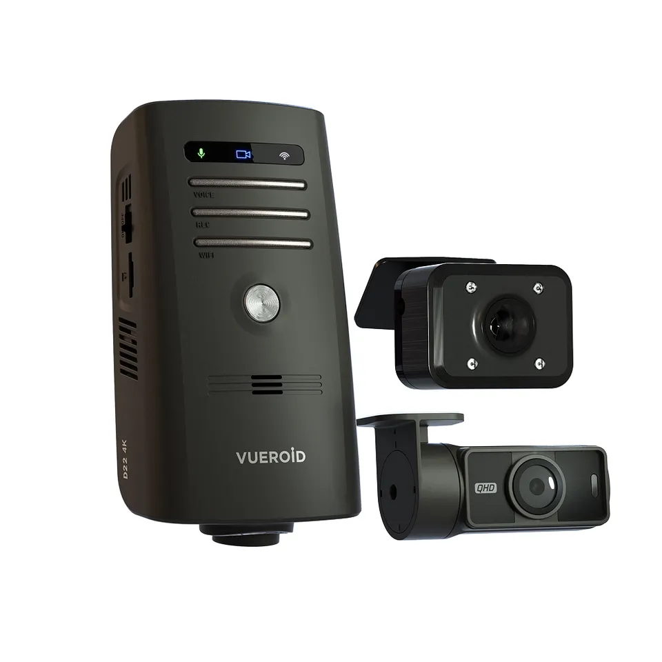 Vueroid D22 Dash Cam 4K 3 Canali