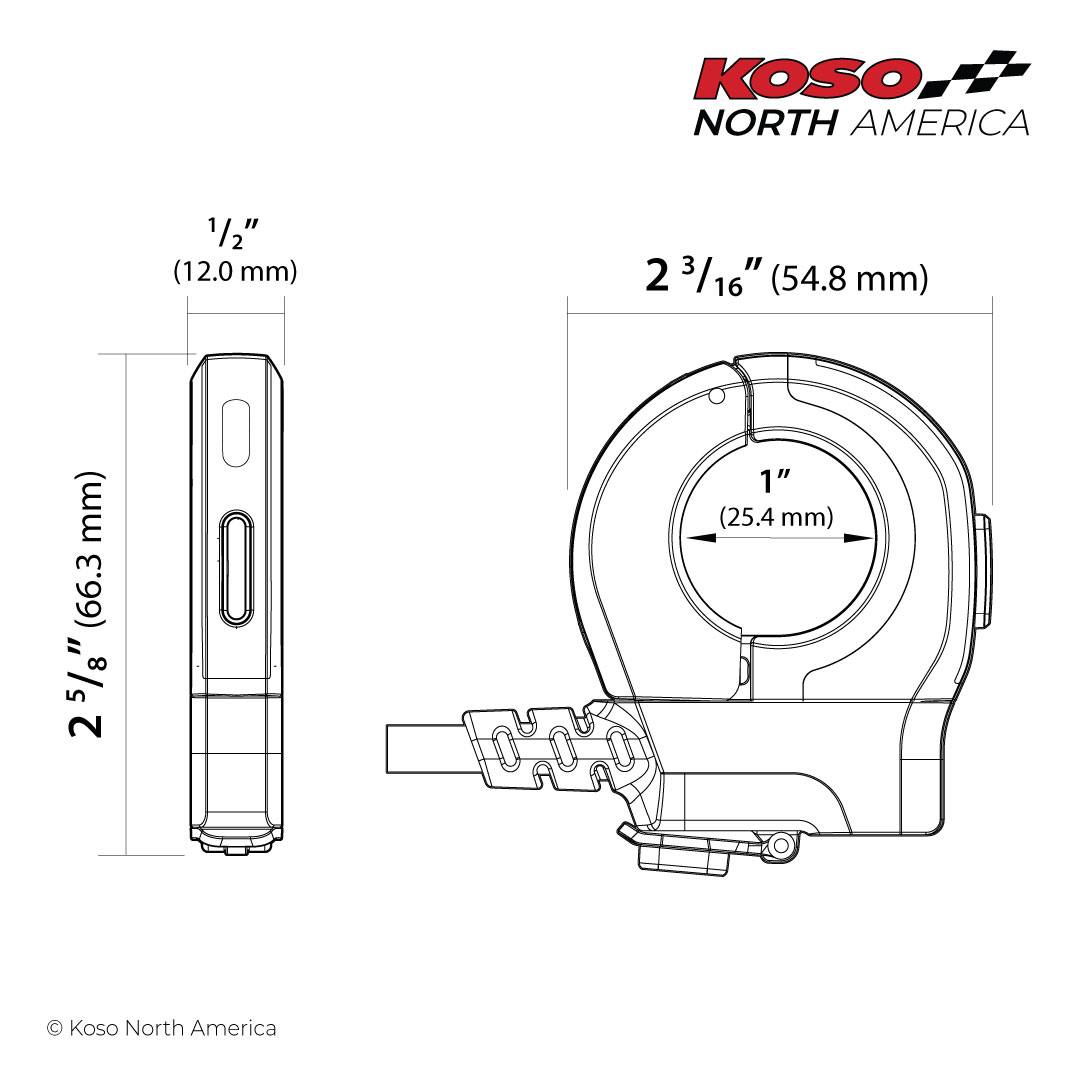 Koso Thumb Switch comando manopole riscaldate USB-C 5 livelli