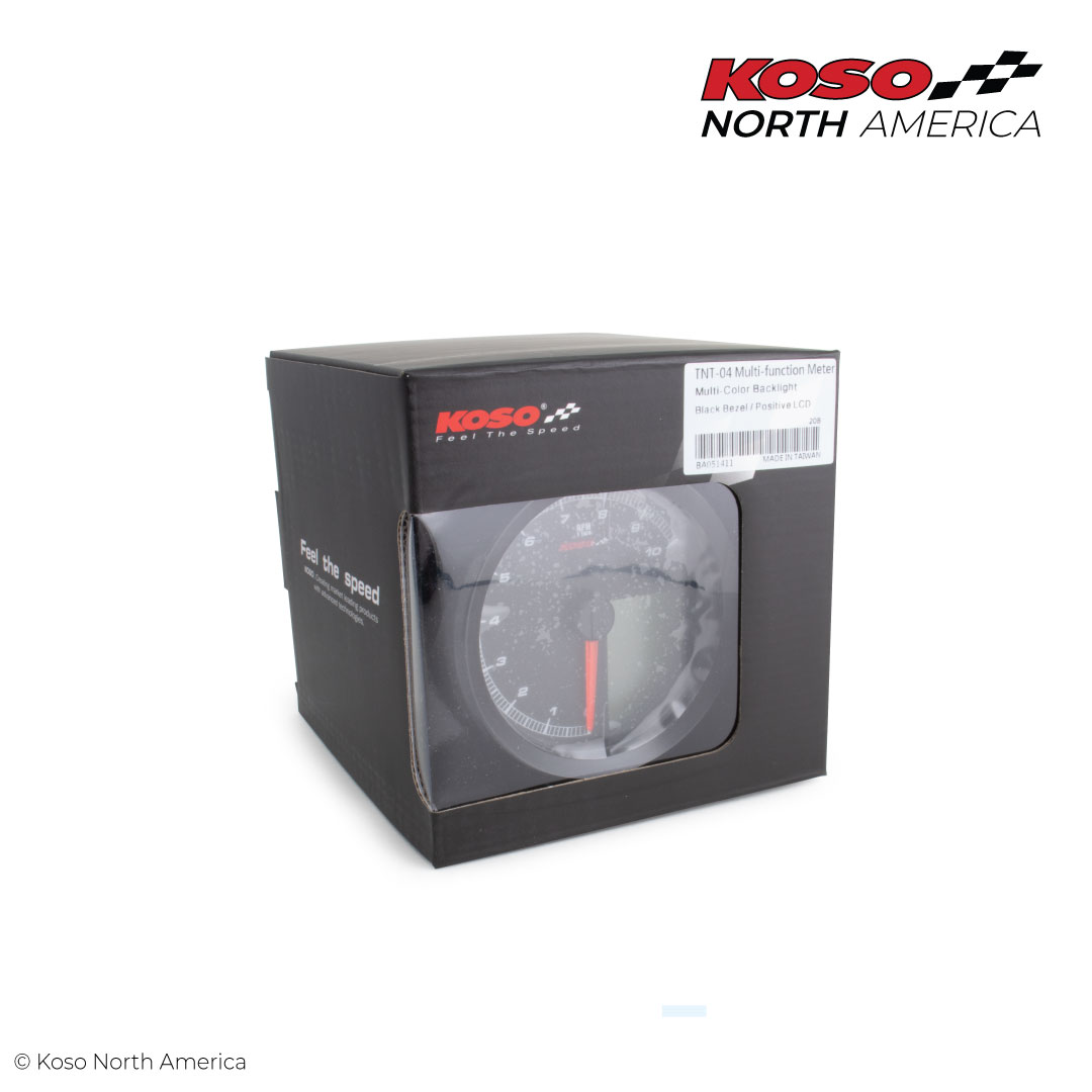 Koso TNT-04 contachilometri multifunzione cornice nera LCD