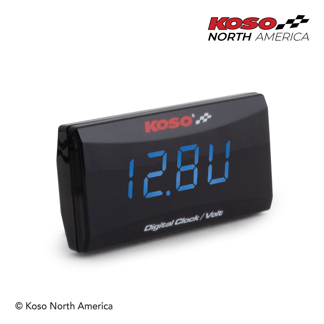 Koso Super Slim orologio voltmetro digitale blu 12V