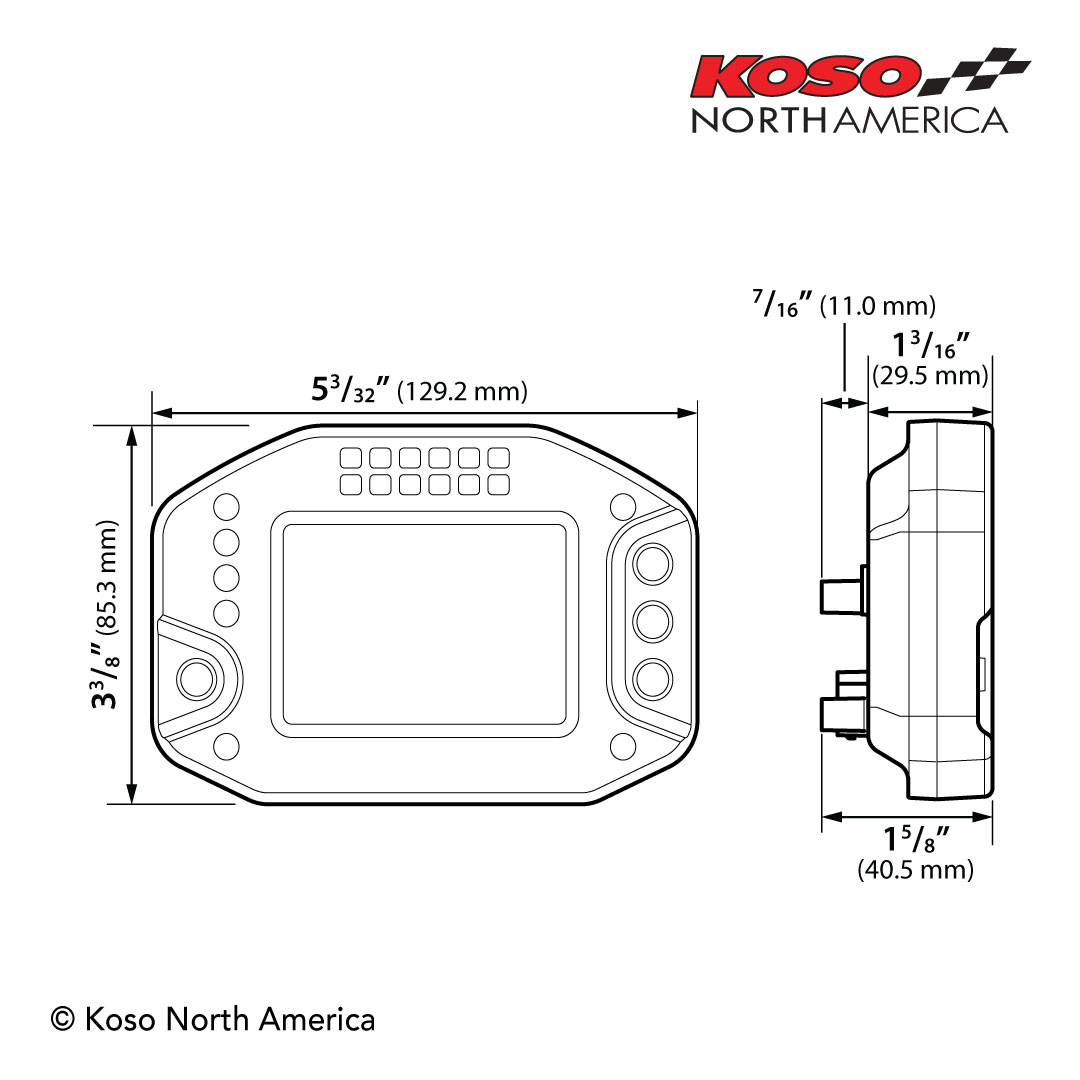 Koso RS-2 strumento multifunzione con data logger