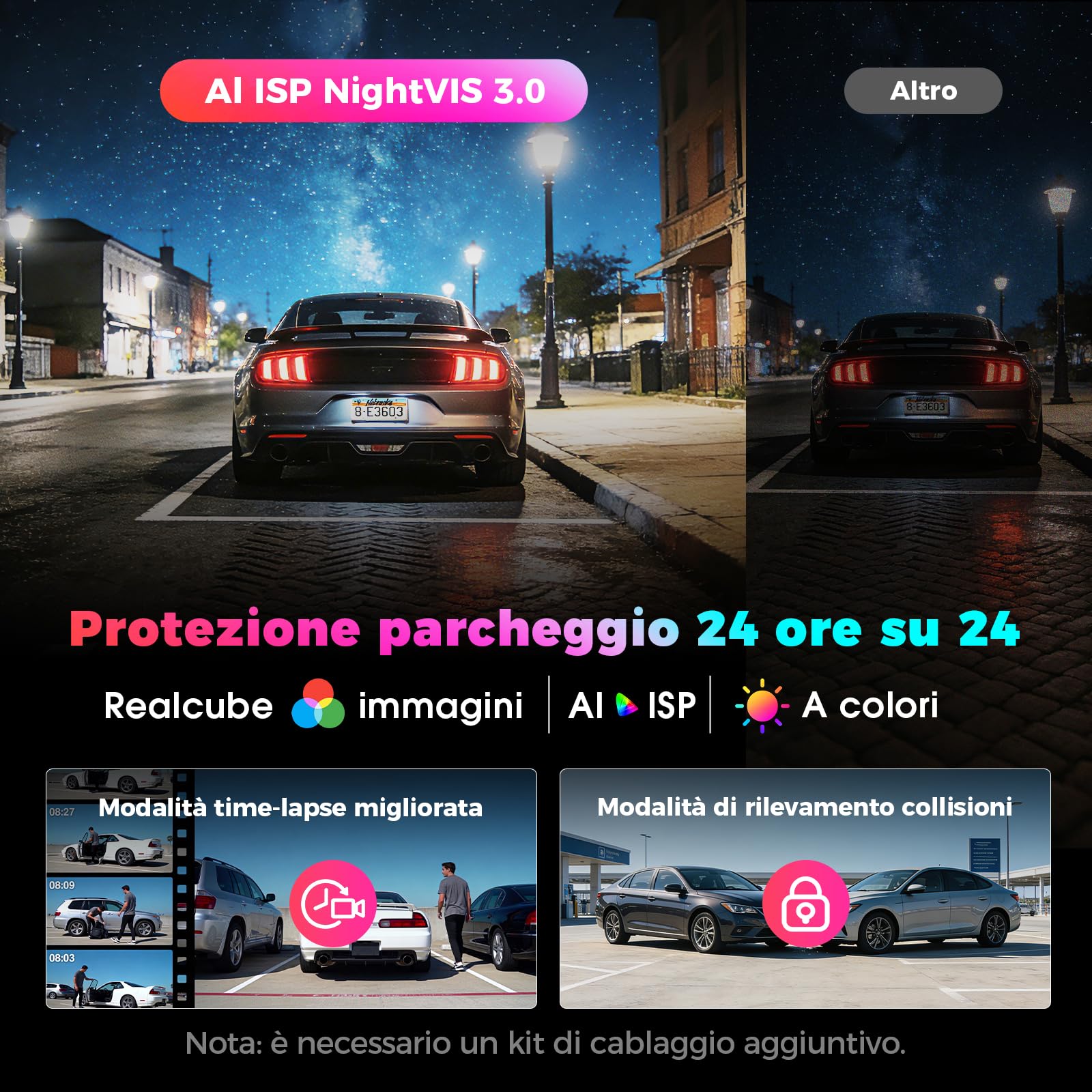 DDPAI Z90 Master Dashcam 3 Canali 4K 128GB GPS