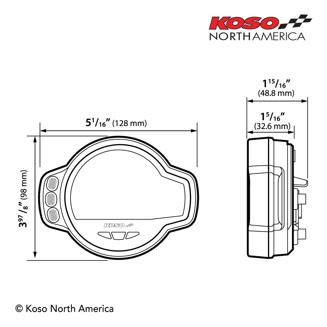 Koso MS-01 contachilometri multifunzione universale LCD