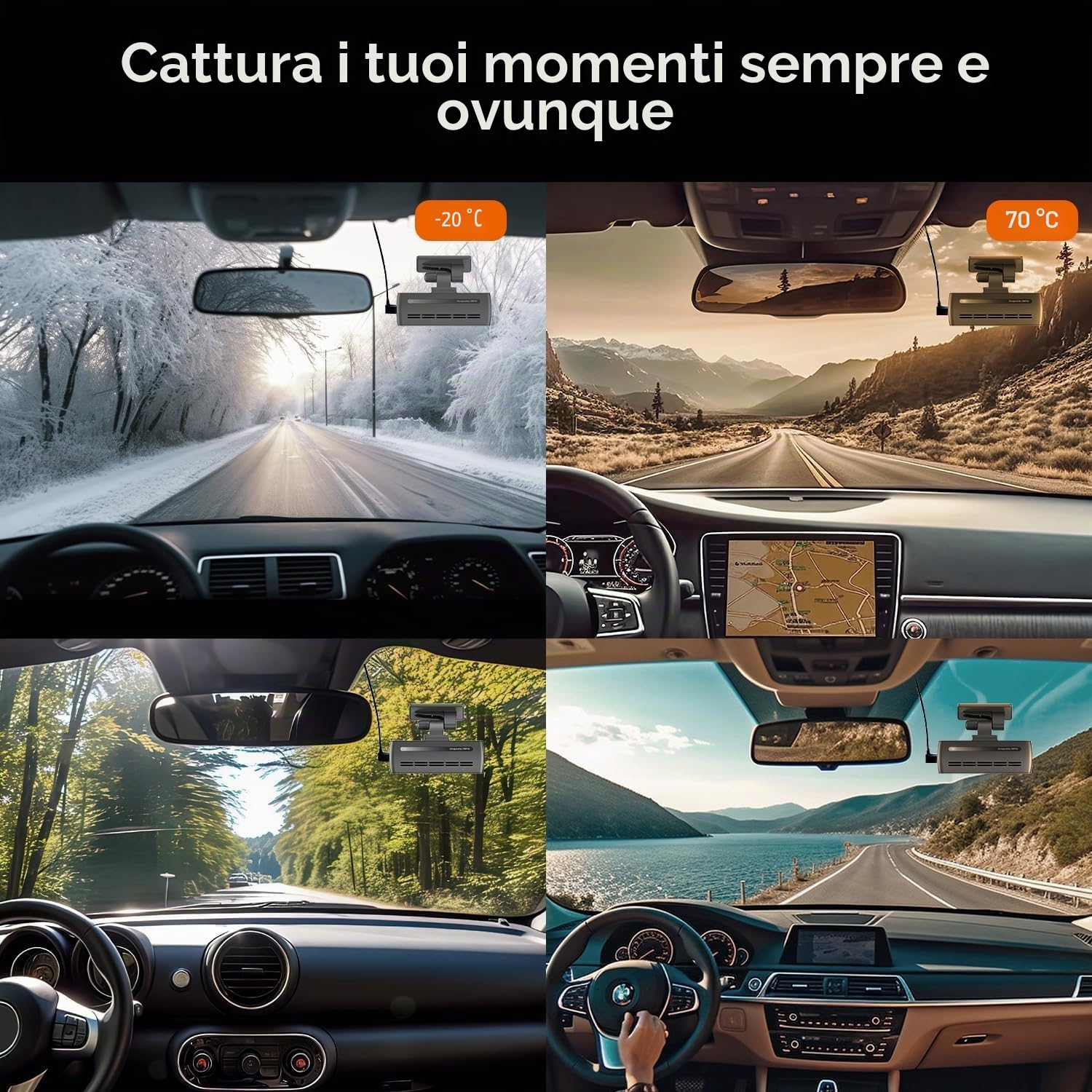 DDPAI N1 Dual dash cam auto doppia 1296P+1080P