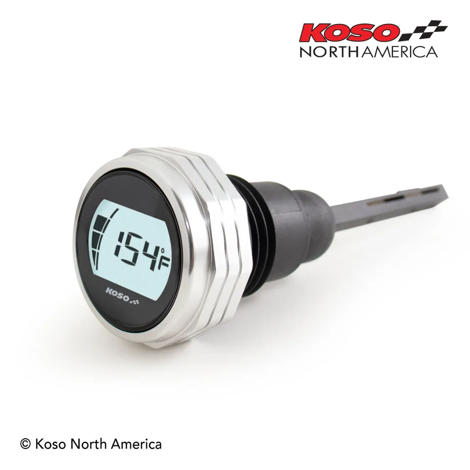Koso HD Oil Dipstick astina olio Harley argento