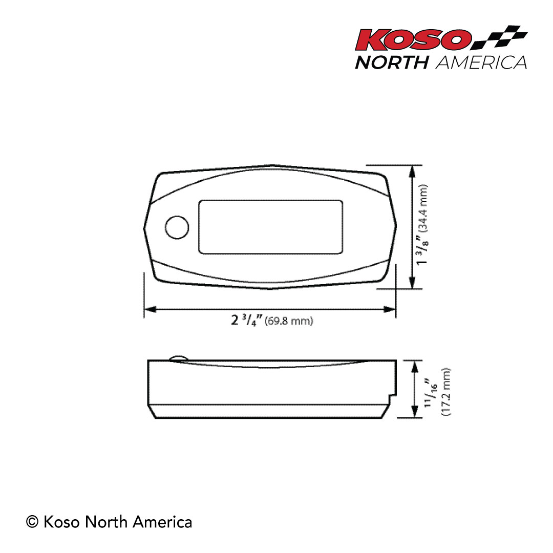 Koso Mini 4 Contaore Motore Compatto Universale
