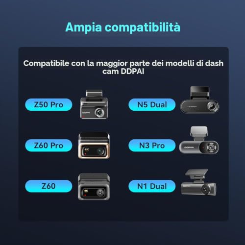 DDPAI kit cablaggio dash cam Type-C 3m parcheggio