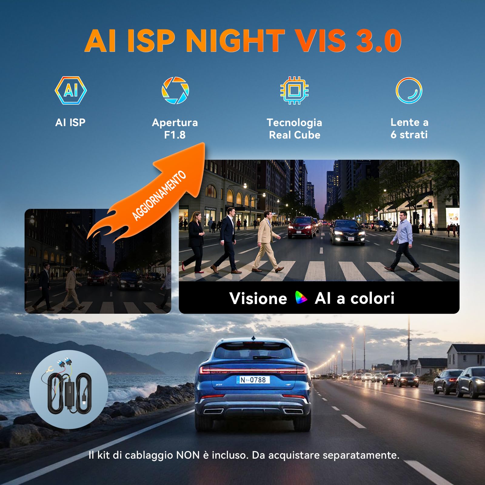 DDPAI Serie N N5 Dual dash cam 4K SD 128GB