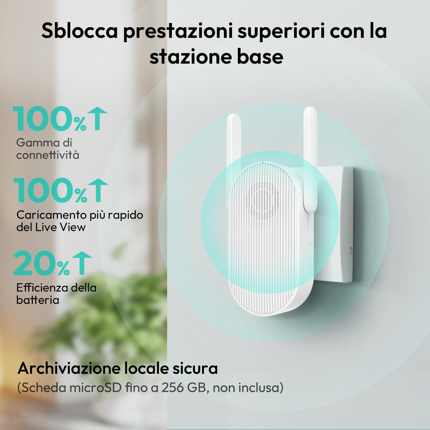Botslab videocitofono WiFi 2K bianco IP66