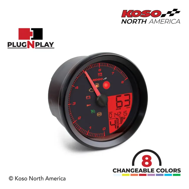 Koso HD-04 contachilometri moto 4 pollici nero