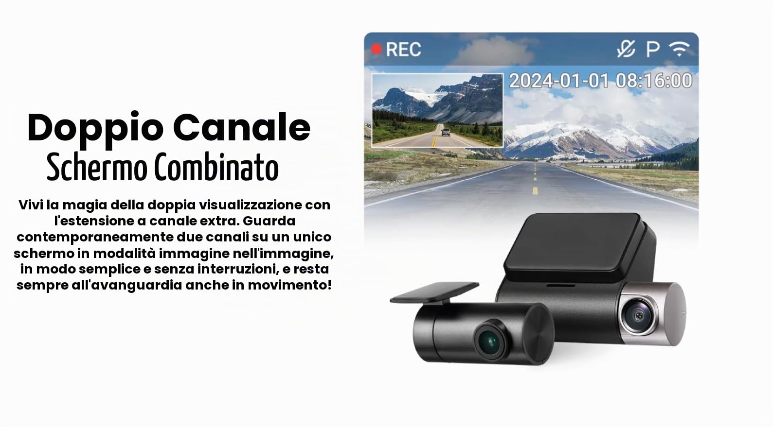 70mai A510 dash cam auto 1944P solo anteriore