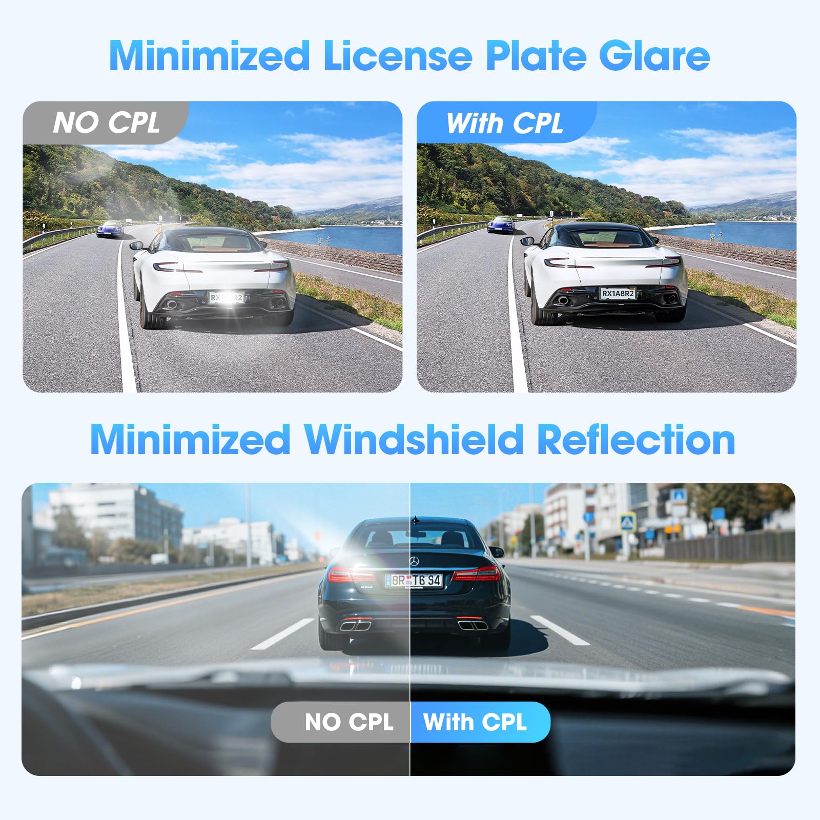 DDPAI Z50 Pro filtro CPL anteriore antiriflesso