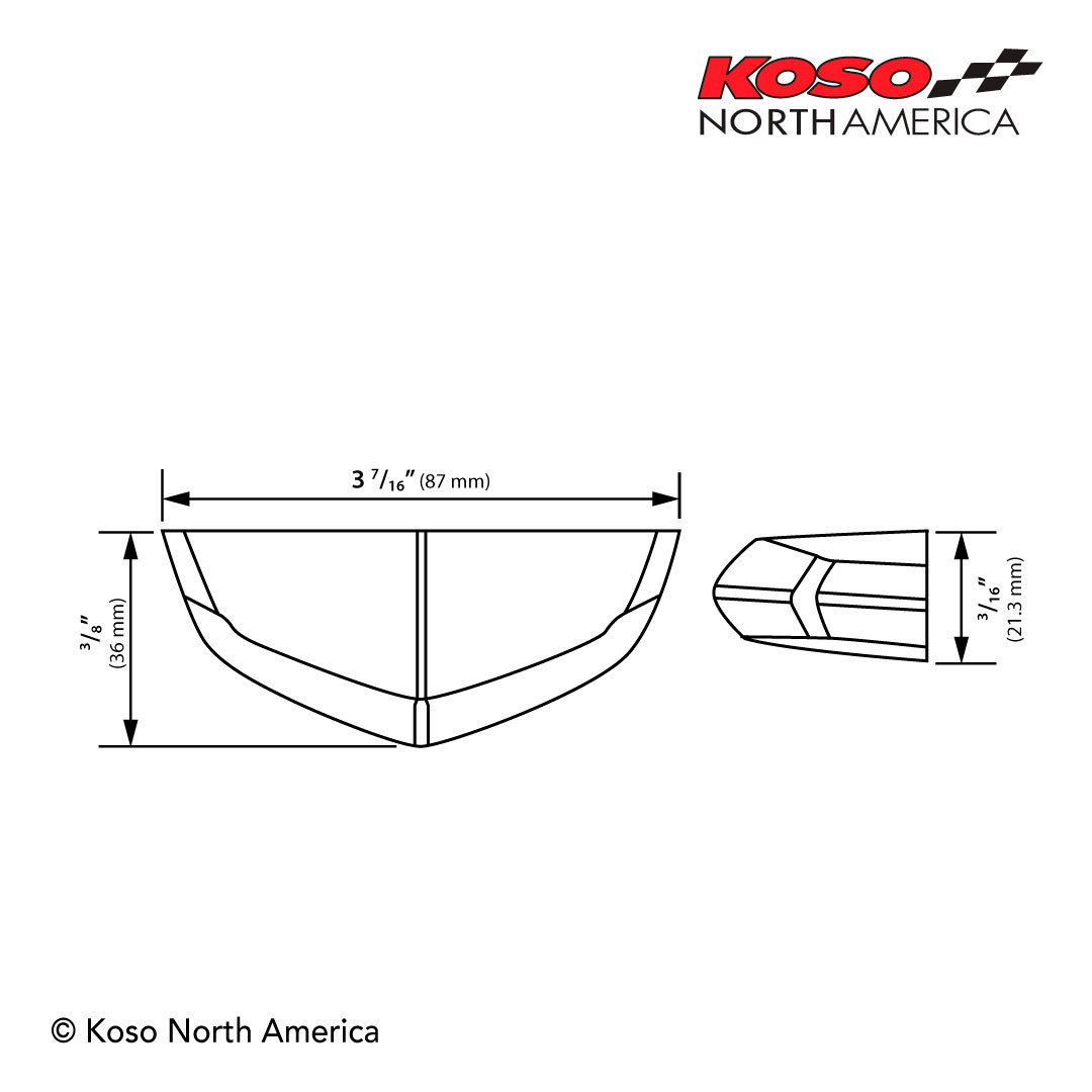 Koso GT-01 Fanalino Posteriore LED Rosso Halo