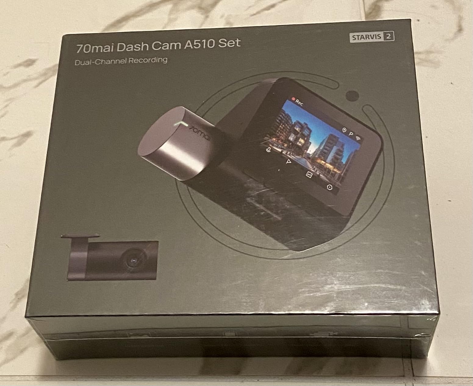 70mai Serie A A510 dash cam doppia SD 64GB GPS