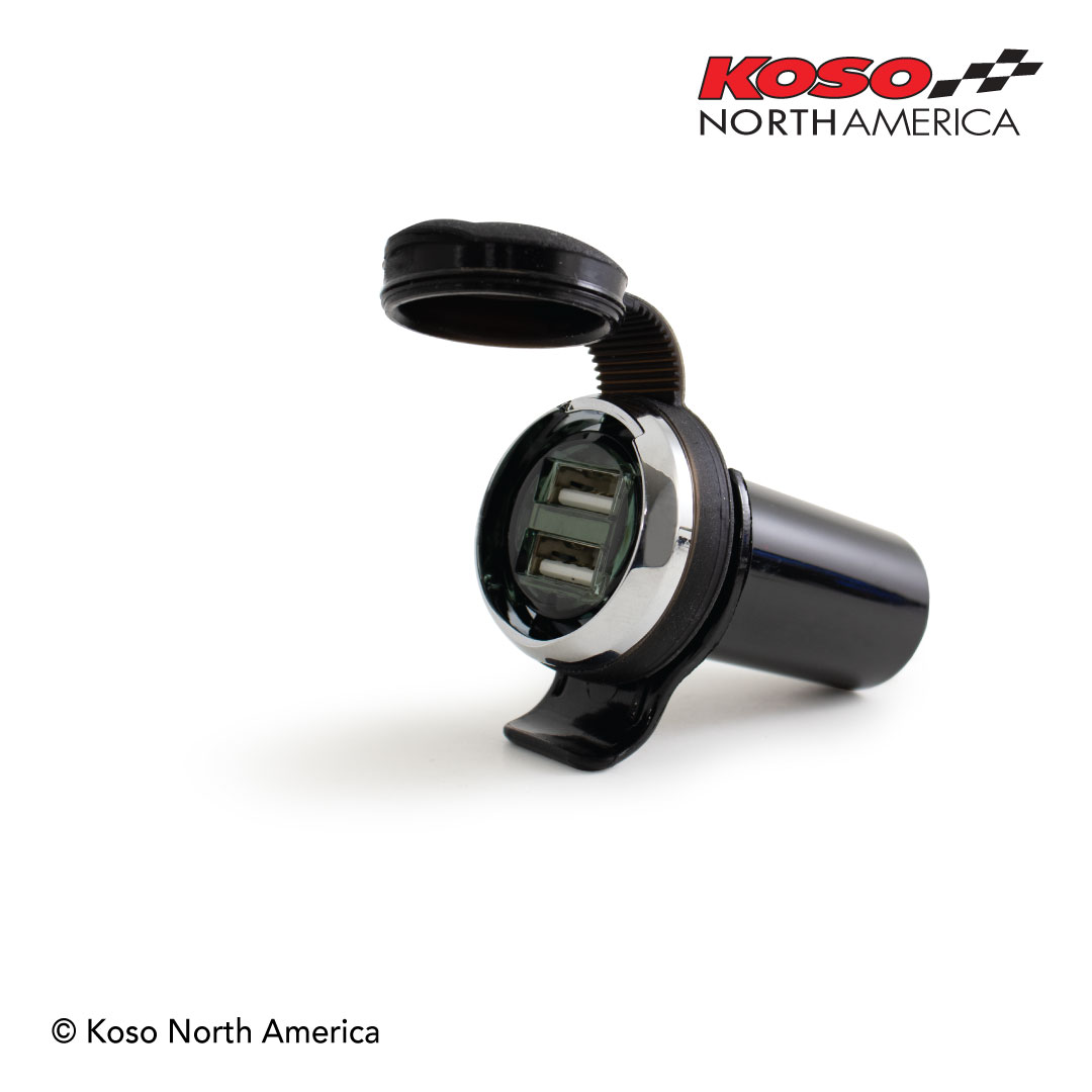 Koso Dual USB adattatore doppia presa USB moto universale