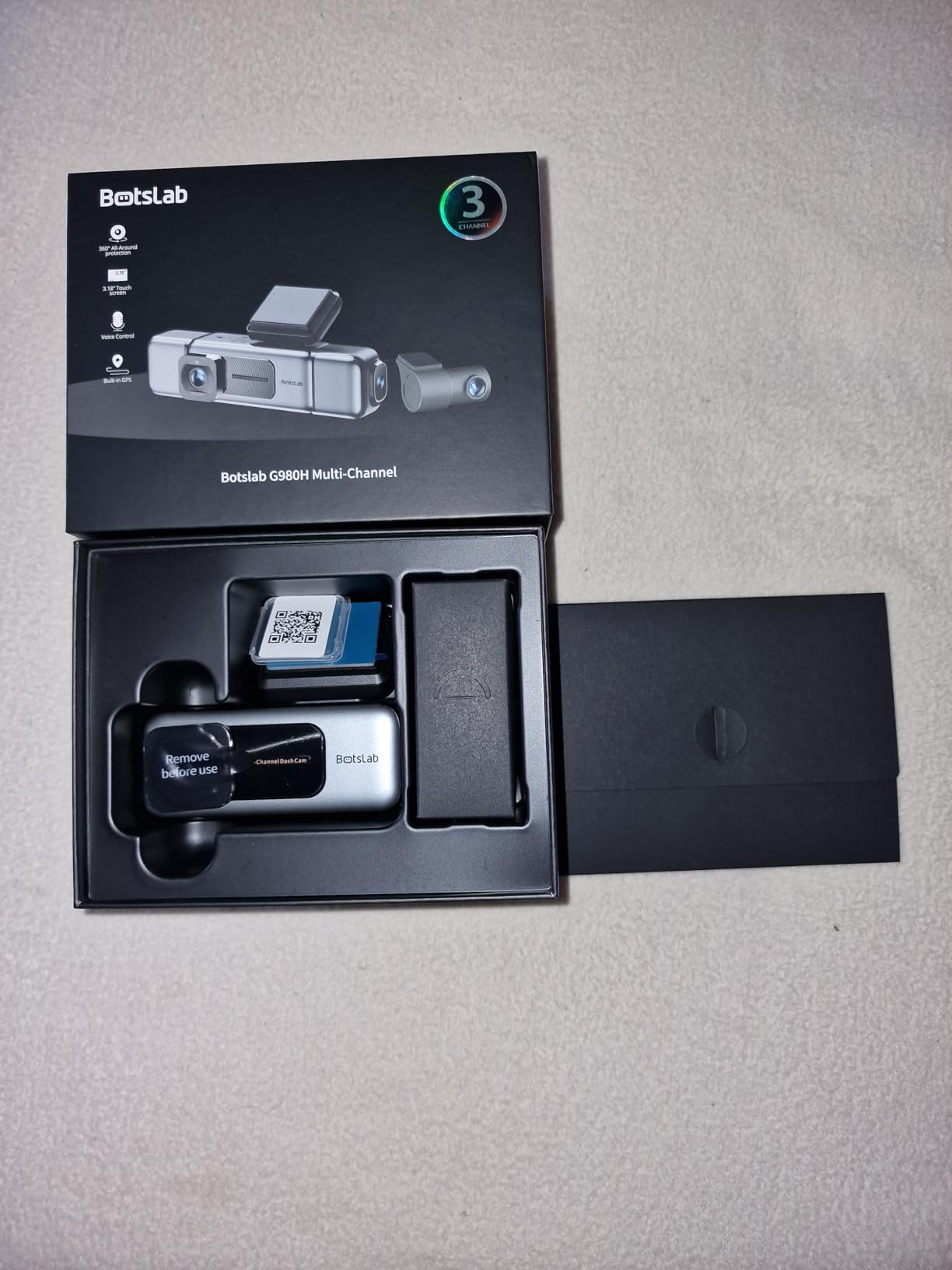 Botslab G980H dash cam 3 canali 4K controllo vocale