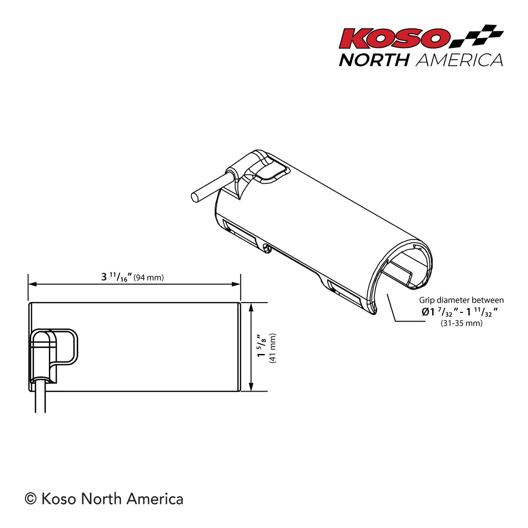 Koso X-Claws manopole riscaldate clip-on USB 5V