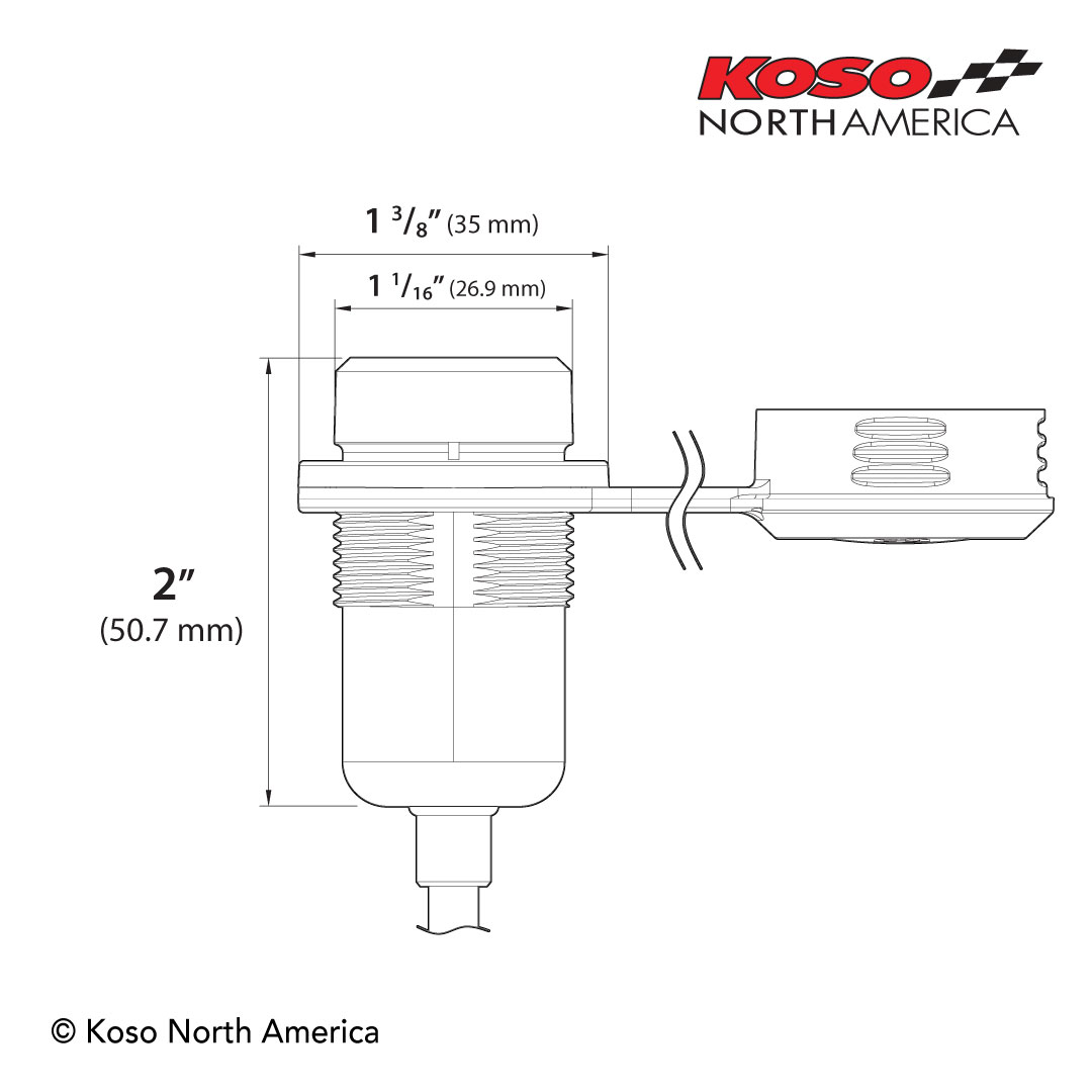 Koso Single Port caricatore USB moto Type-C ricarica rapida