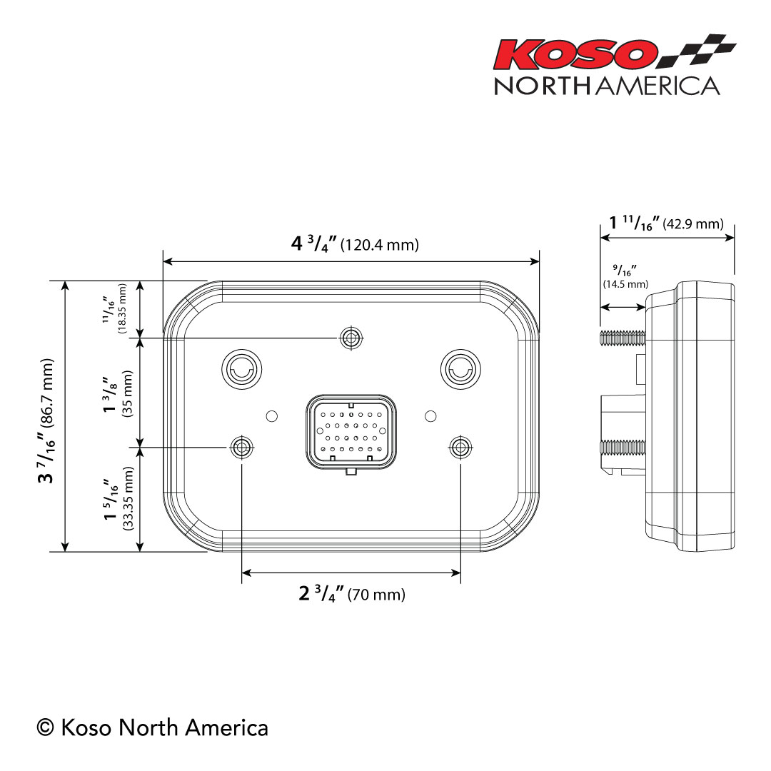 Koso RX-3S quadro strumenti TFT universale