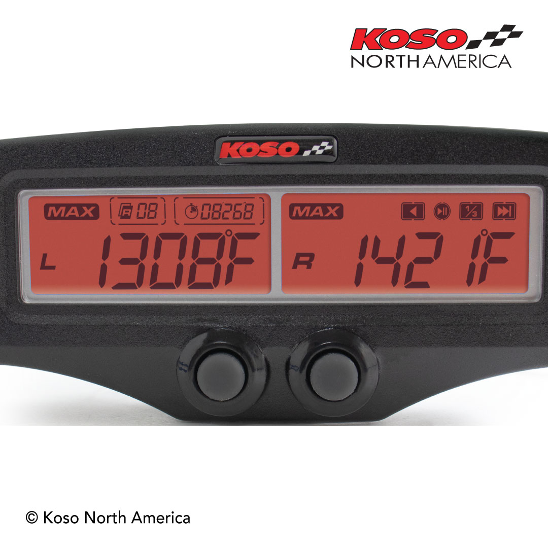 Koso EGT-02 EVO misuratore temperatura scarico doppio