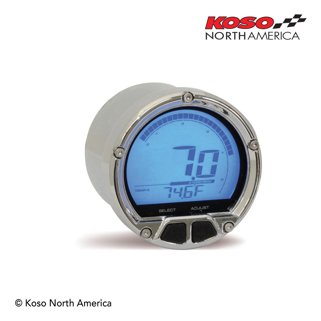 Koso DL-02R contagiri cromato retroilluminato blu