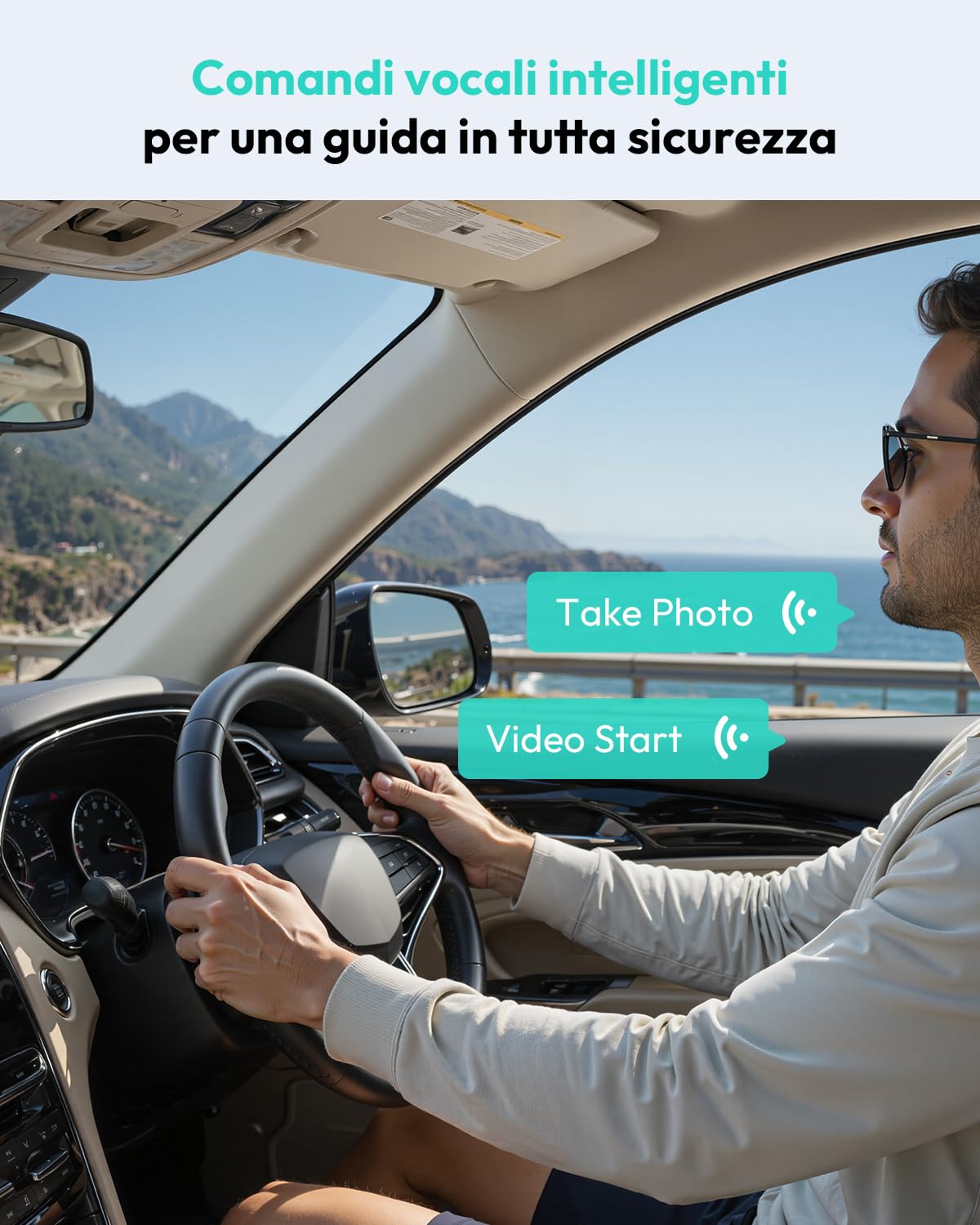 Botslab G300H Plus dash cam 4K fronte+retro vocale