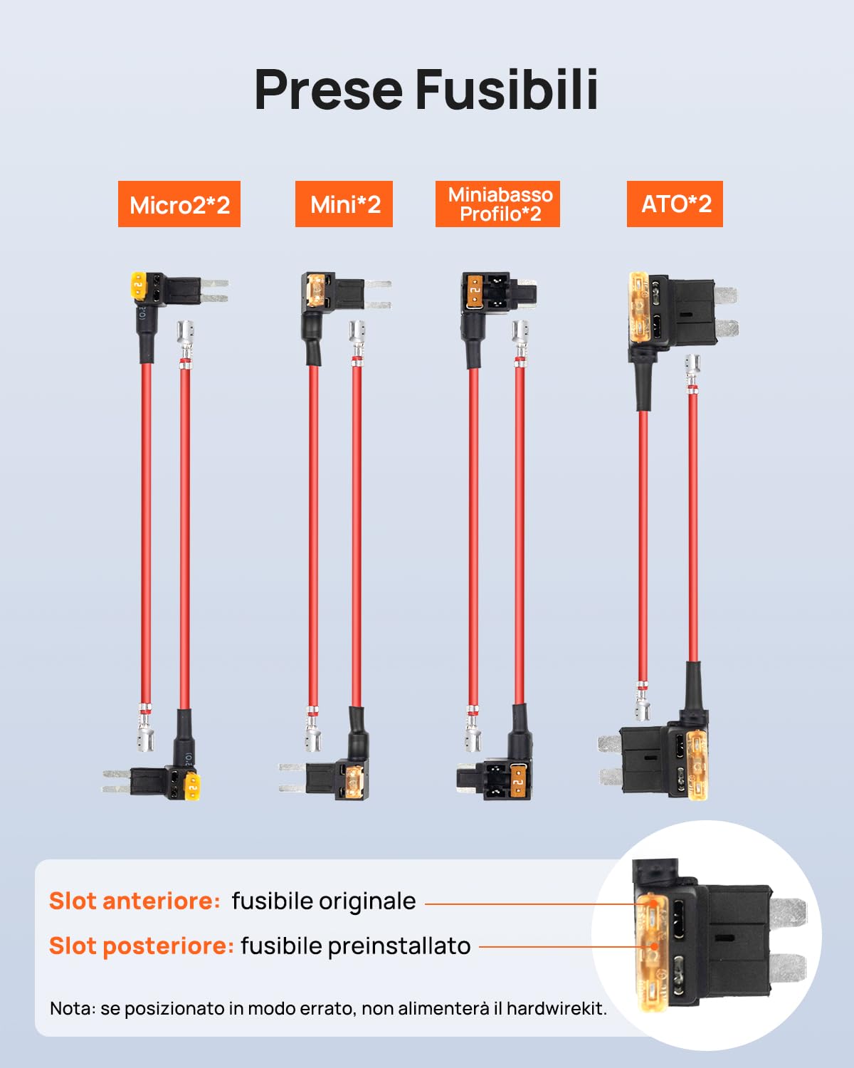 70mai UP06 kit cablaggio dash cam USB-C 12V-30V
