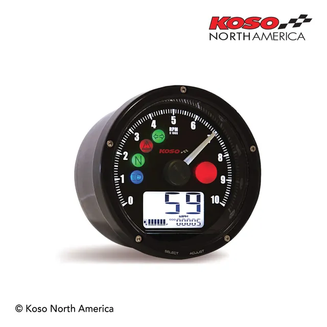 Koso TNT-01 contachilometri multifunzione Harley nero