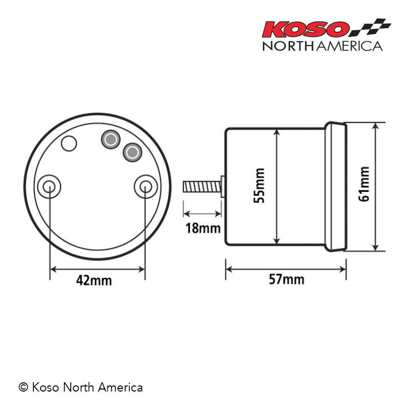 Koso HD-01R contagiri Harley con pressione olio lancetta