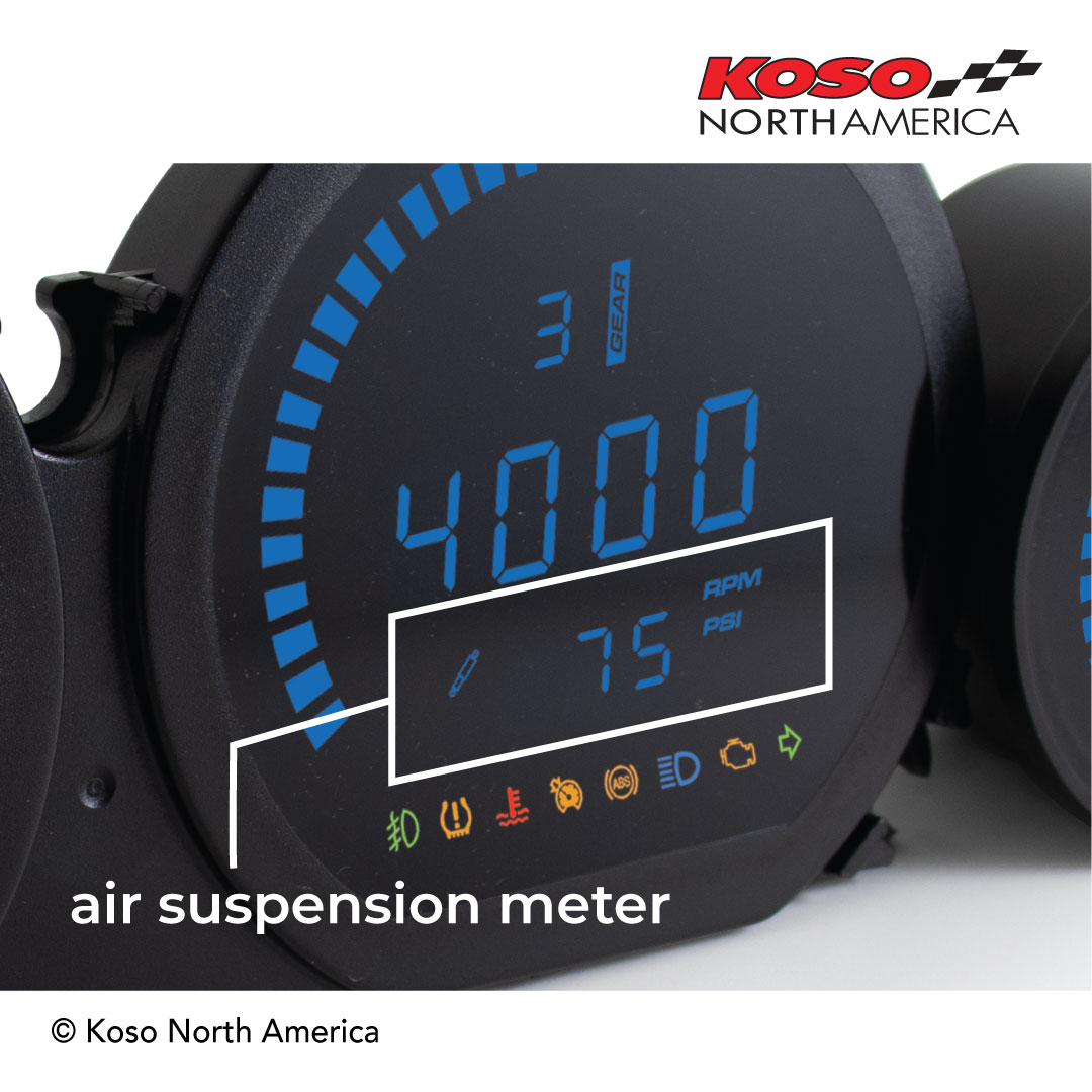 Koso HD-03L Quadro Strumenti Harley LED Blu 4 Pezzi