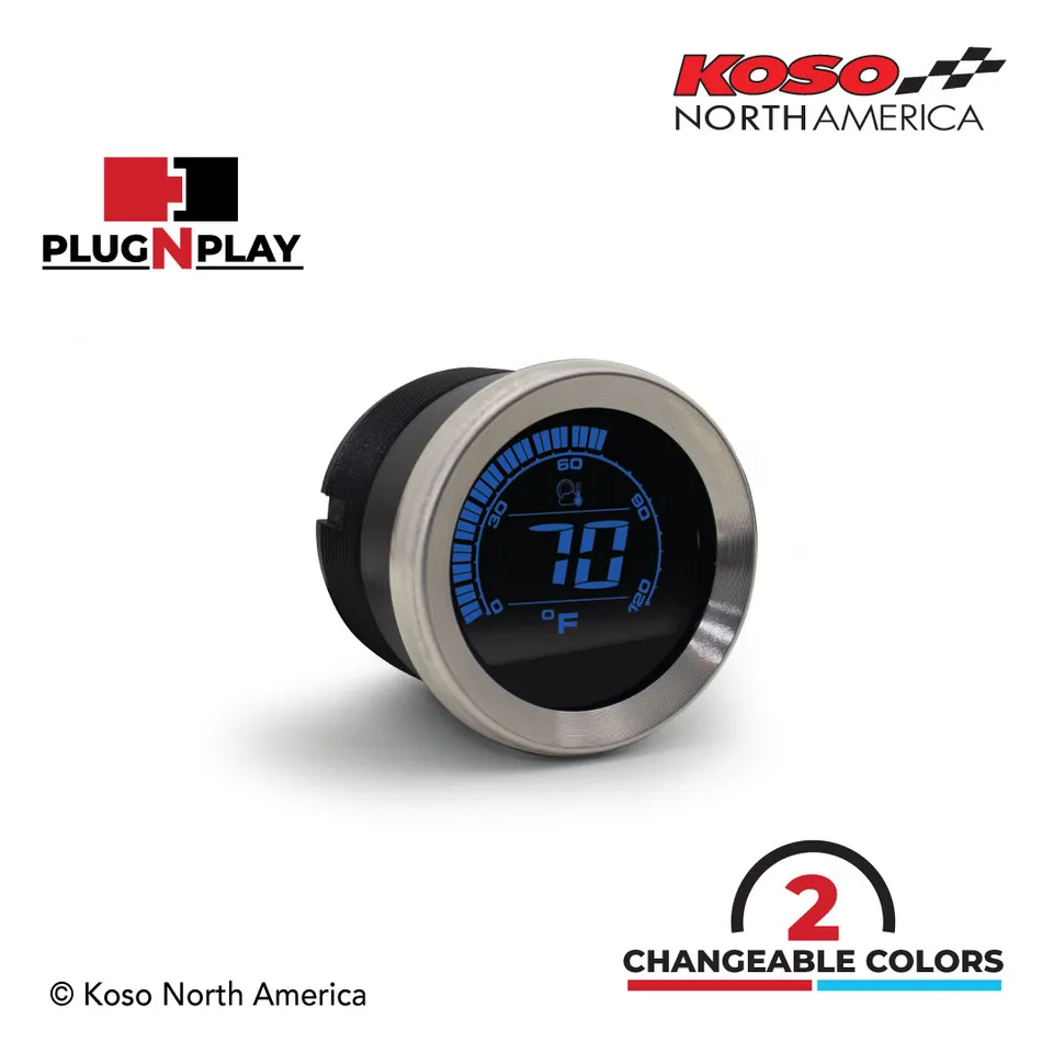 Koso HD-02T termometro aria Harley cornice argento
