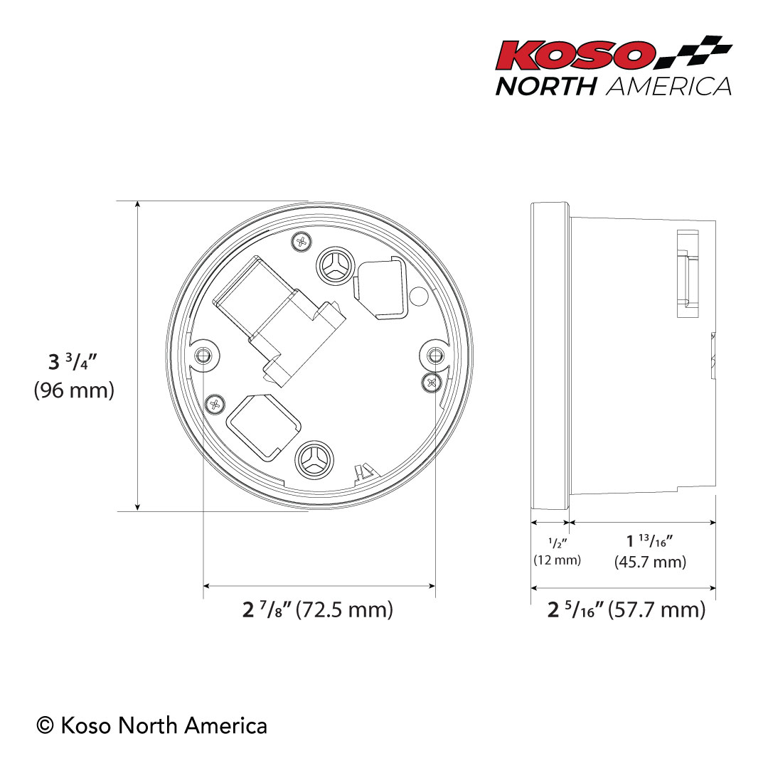 Koso DL-04HD Contachilometri Harley Manubrio