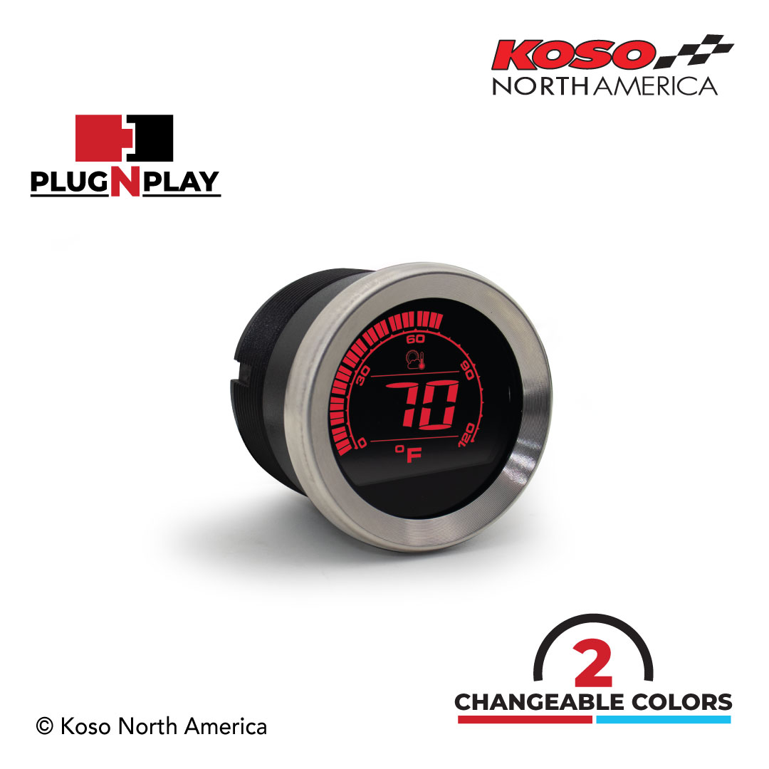 Koso HD-02T termometro aria Harley cornice argento
