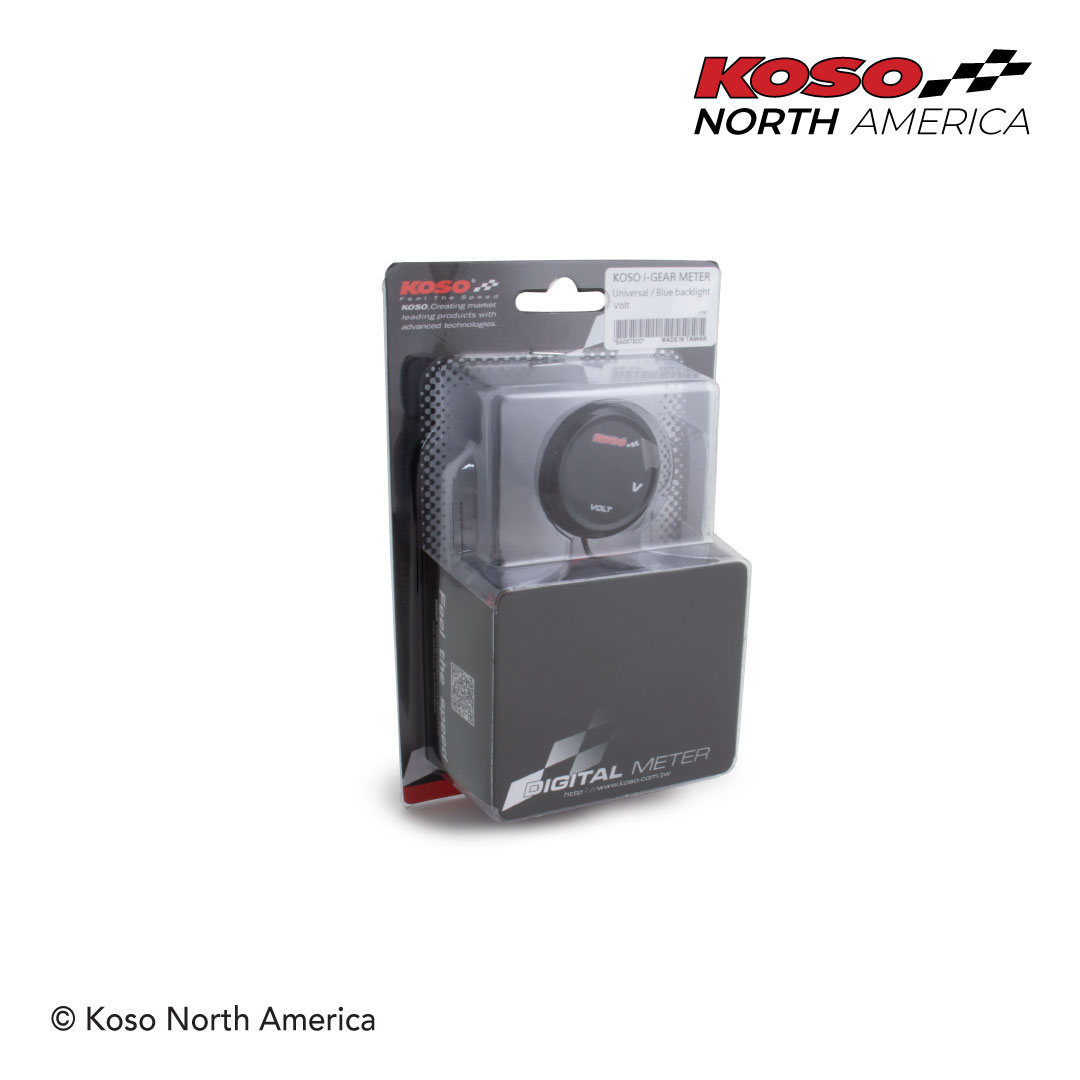 Koso I-Gear voltmetro moto display blu