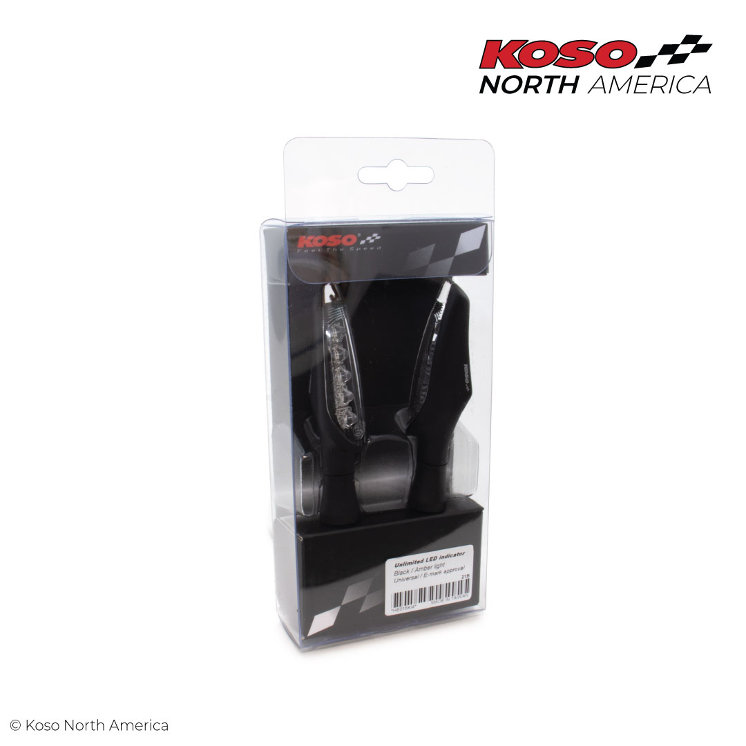 Koso Unlimited indicatori LED nero opaco coppia