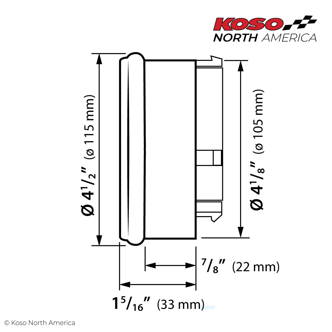 Koso HD-05 contachilometri multifunzione nero Harley