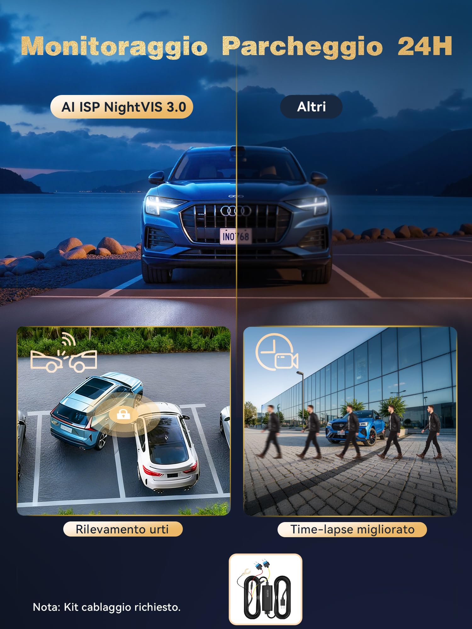 DDPAI Z90 Pro dash cam auto 4K+2K 64GB GPS ADAS
