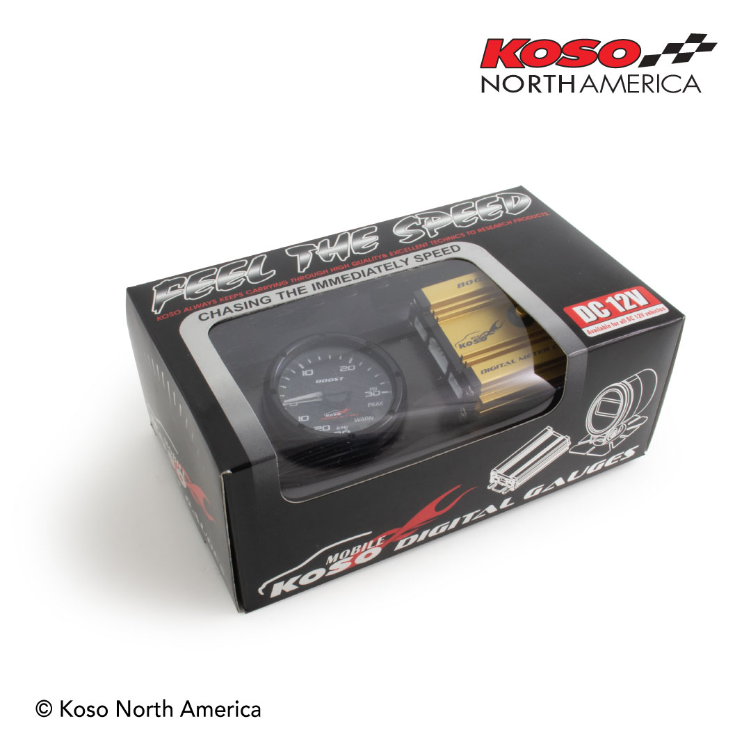 Koso Boost Pressure Meter manometro turbo auto 30 psi