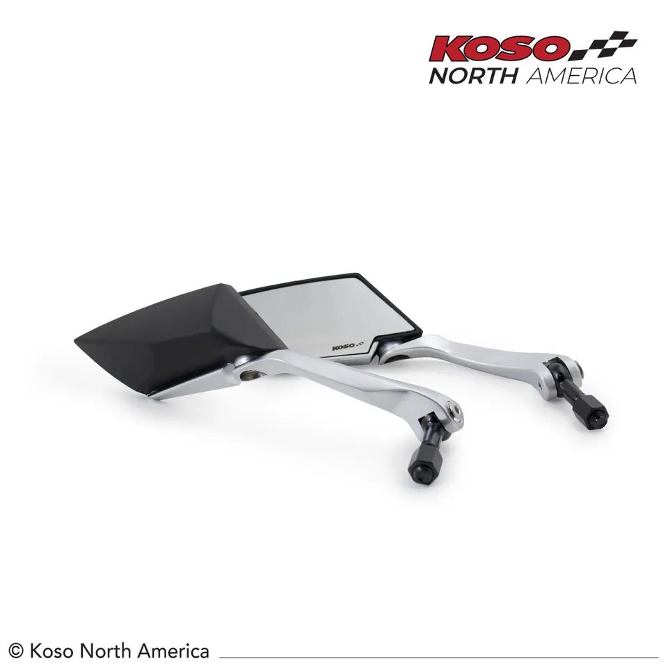 Koso TT-Style specchietti moto neri opachi M10