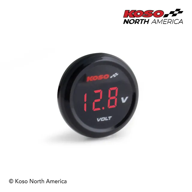 Koso I-Gear voltmetro moto digitale rosso