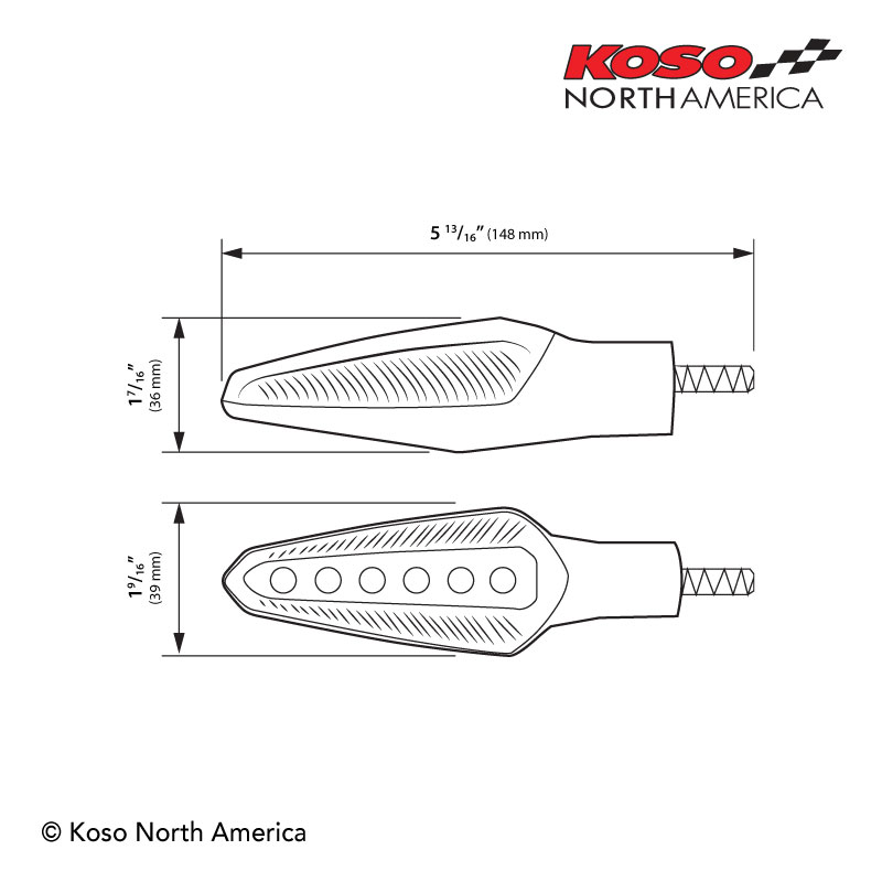 Koso Nuovo frecce LED moto fumé omologate coppia 2 pezzi