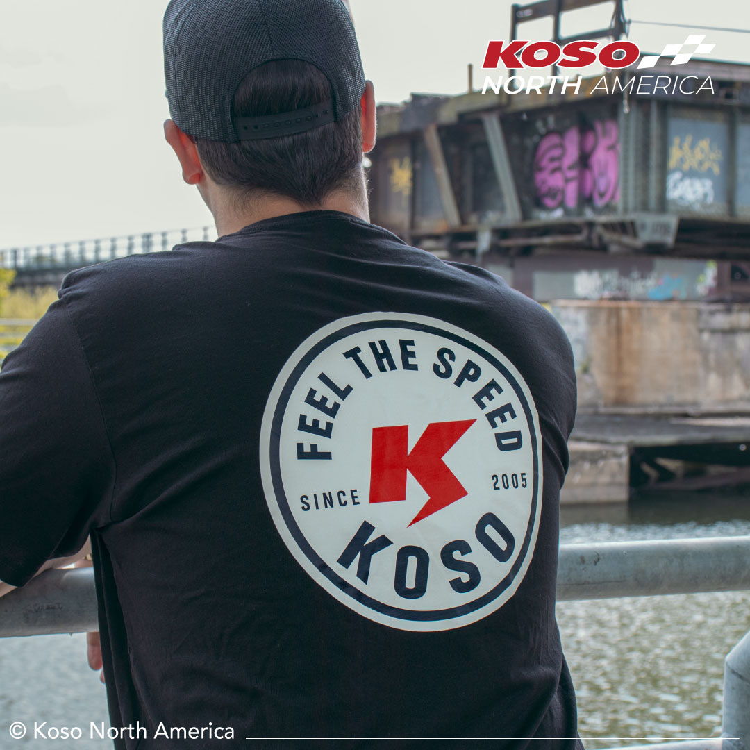 Koso Feel The Speed t-shirt vintage nera cotone