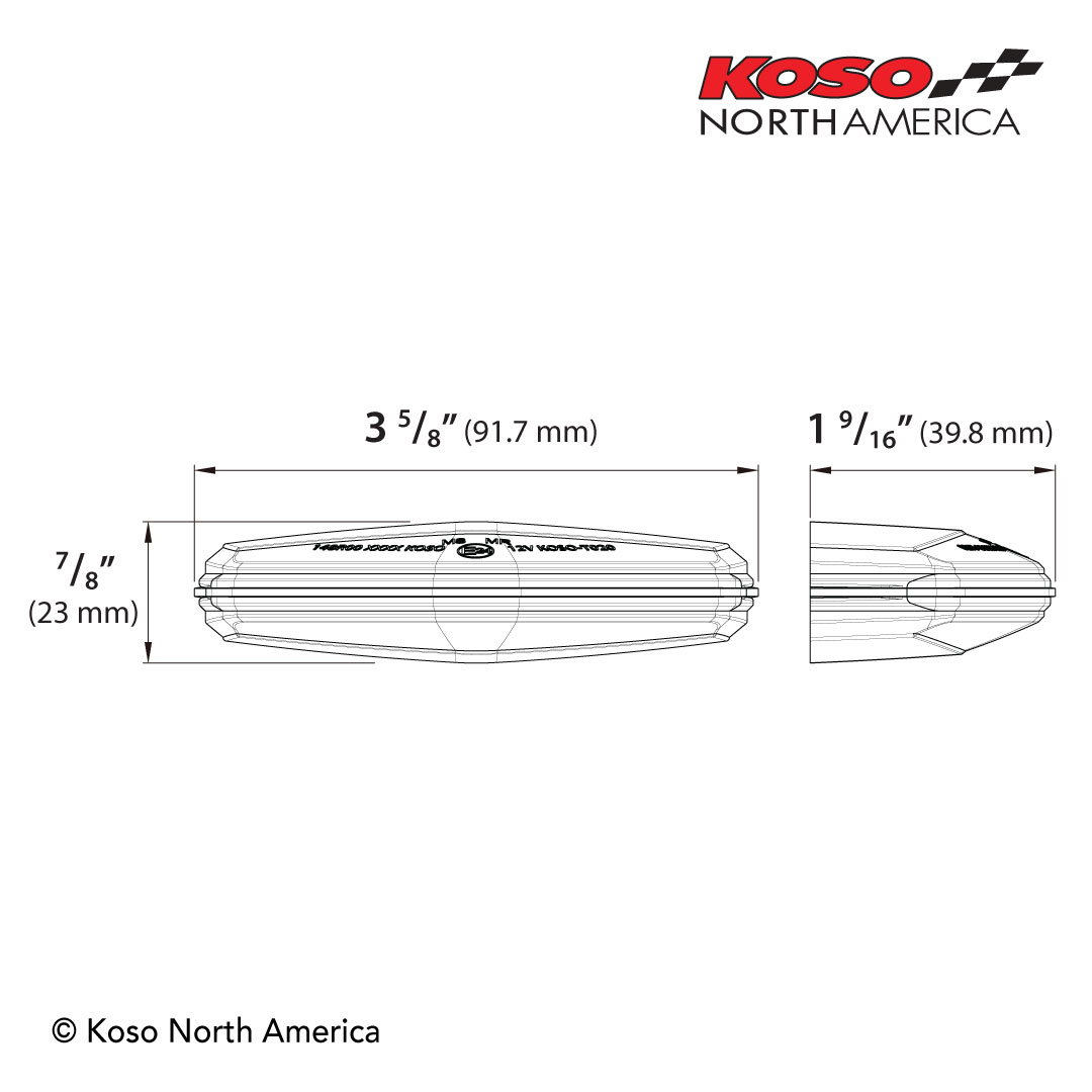 Koso GT-06 fanale posteriore LED moto lente rossa stop