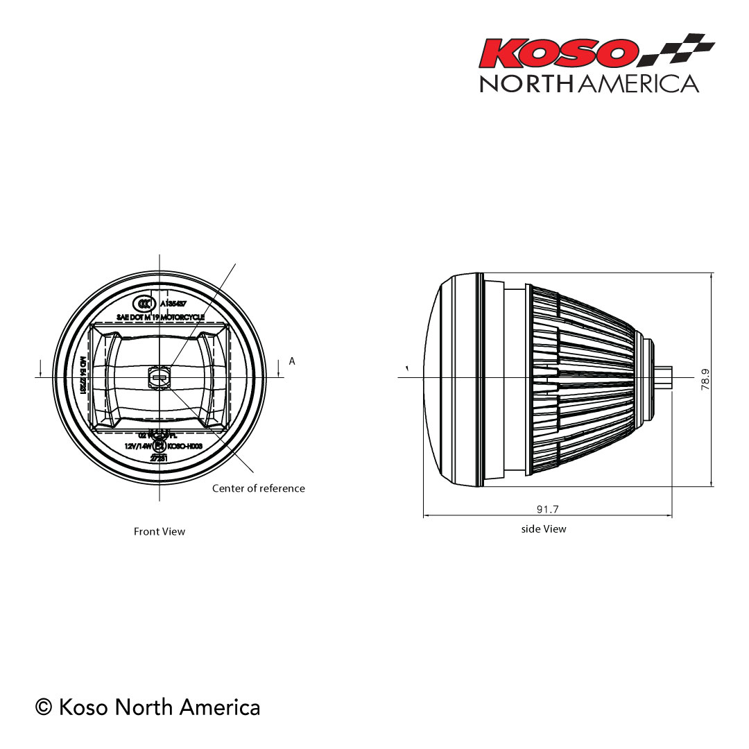 Koso Hawkeye faro LED doppio omologato E-Mark
