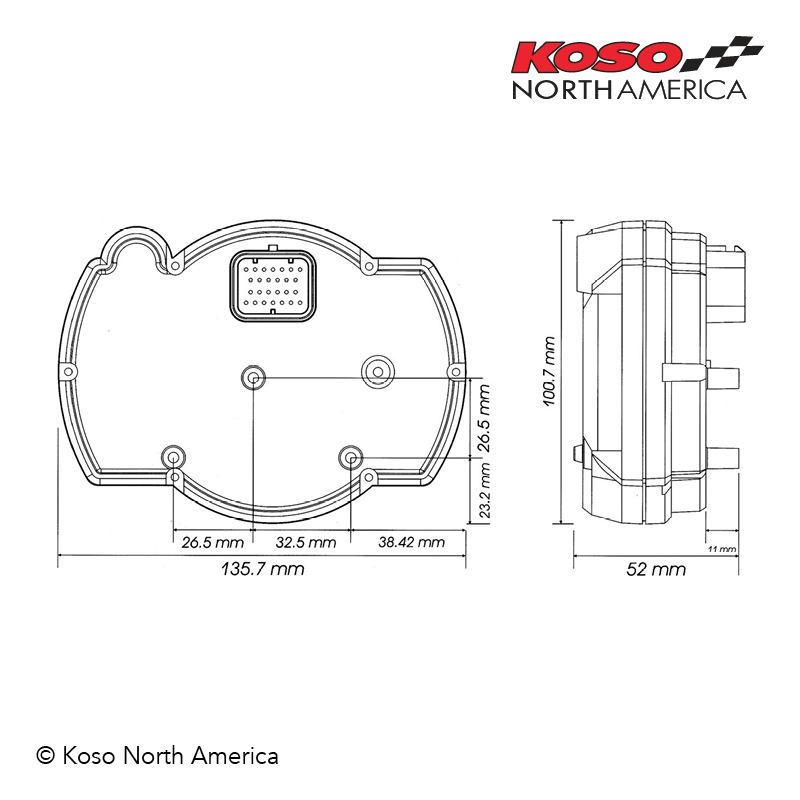 Koso RX-2NR contagiri moto GP 16000 giri