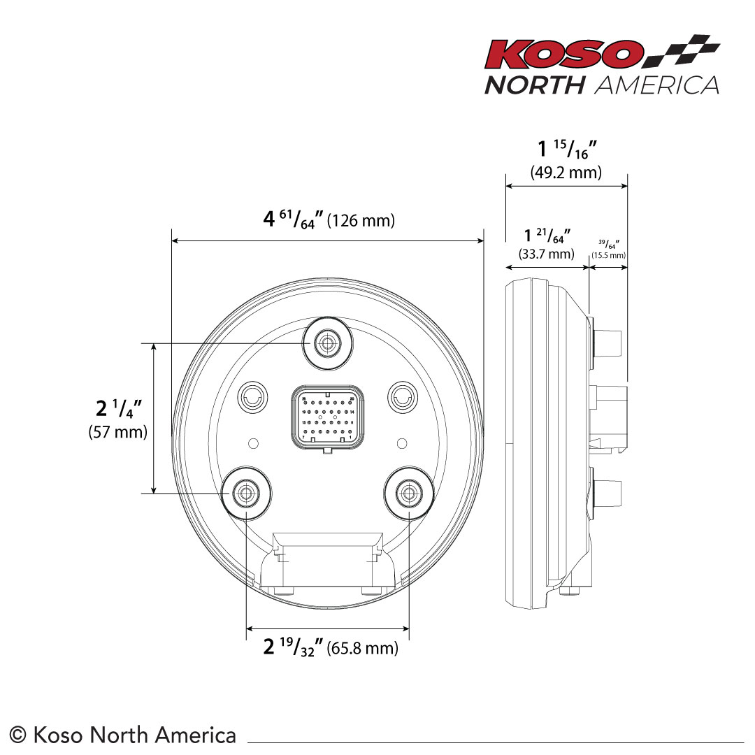 Koso RX-6S cruscotto TFT multifunzione Bluetooth