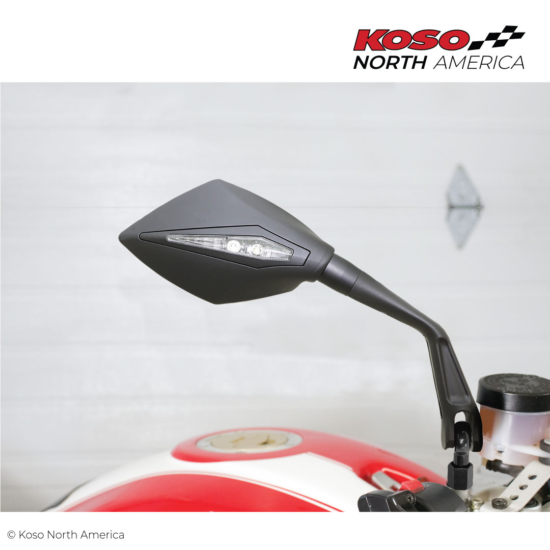 Koso Apex specchietti moto M10 nero opaco coppia